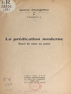 cover image of La prédication moderne
